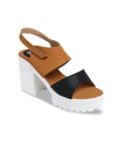 

LONDON STEPS Women Brown Solid Sandals