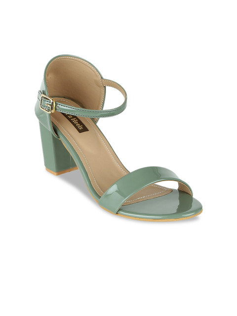 

Flat n Heels Women Green Solid Heels