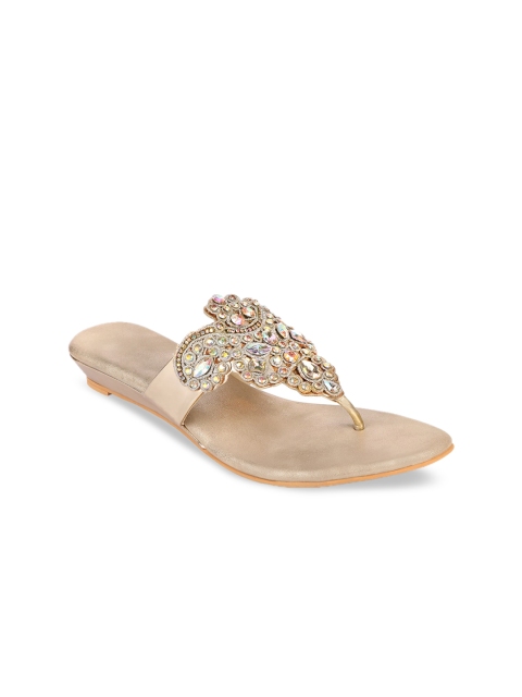 

Sole To Soul Women Gold-Toned Embellished Sandals