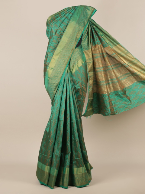 

Pothys Green Woven Design Jute Silk Saree