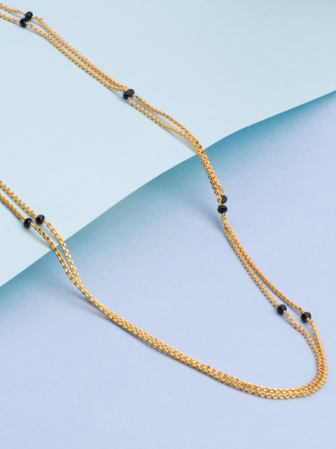 

Alankruthi Gold-Plated & Black Layered Chain