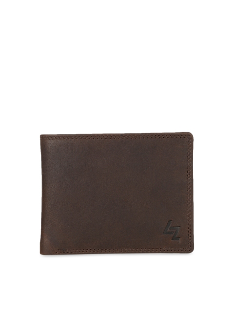 

Leather Zentrum Men Brown Solid Two Fold Leather Wallet