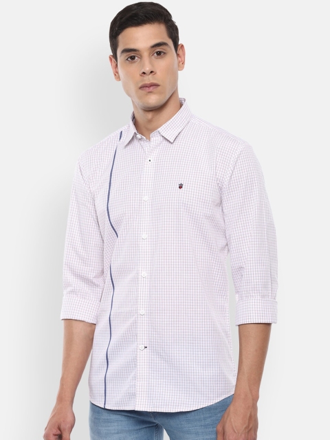

Louis Philippe Sport Men White & Red Slim Fit Striped Cotton Casual Shirt