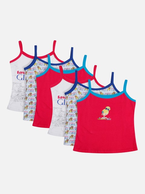 

Bodycare Kids Girls Pack Of 6 Assorted Printed Camisoles