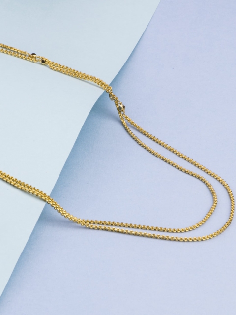 

Alankruthi Gold-Toned Brass Gold-Plated Layered Chain