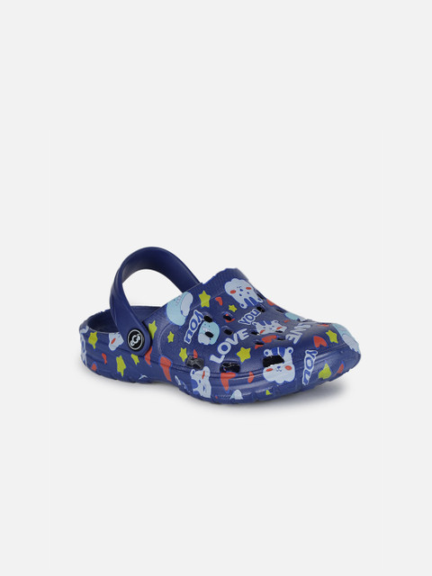 

PASSION PETALS Boys Navy Blue & White Printed Clogs
