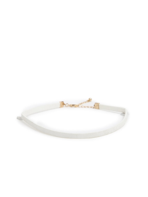 

FOREVER 21 White Brass Choker Necklace