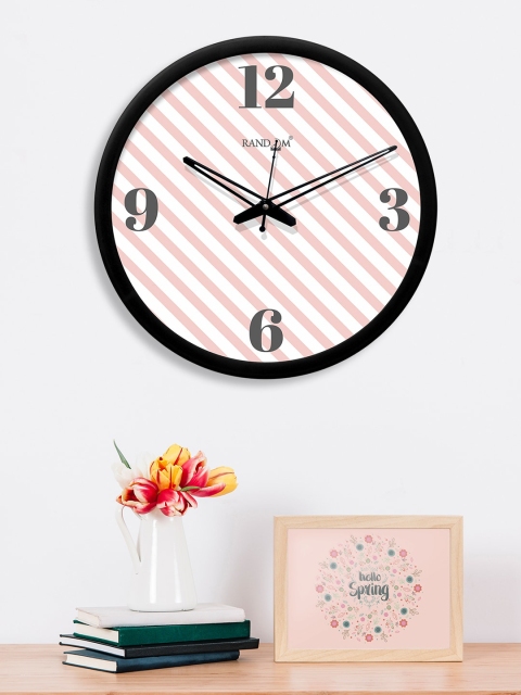 

RANDOM Pink & White Round Printed 30.4 cm Analogue Wall Clock