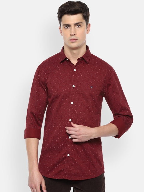 

Louis Philippe Sport Men Red Slim Fit Printed Casual Shirt