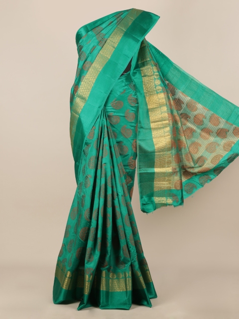 

Pothys Green Woven Design Jute Silk Saree