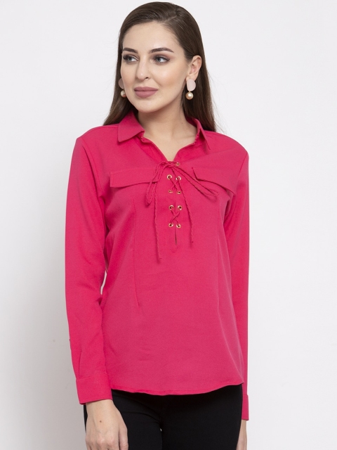 

Armure Women Pink Solid Shirt Style Top