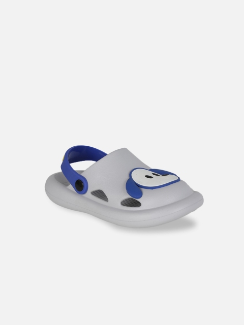 

PASSION PETALS Kids Grey & Blue Embellished Clogs