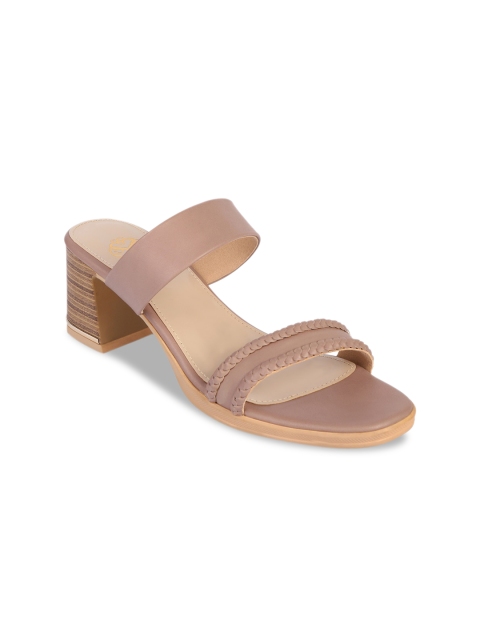 

Sole To Soul Women Taupe Solid Block Heels