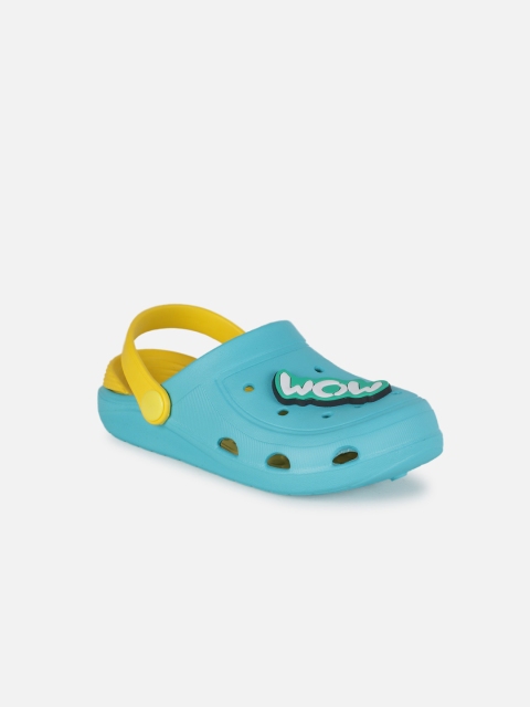 

PASSION PETALS Kids Blue & Yellow Embellished Clogs