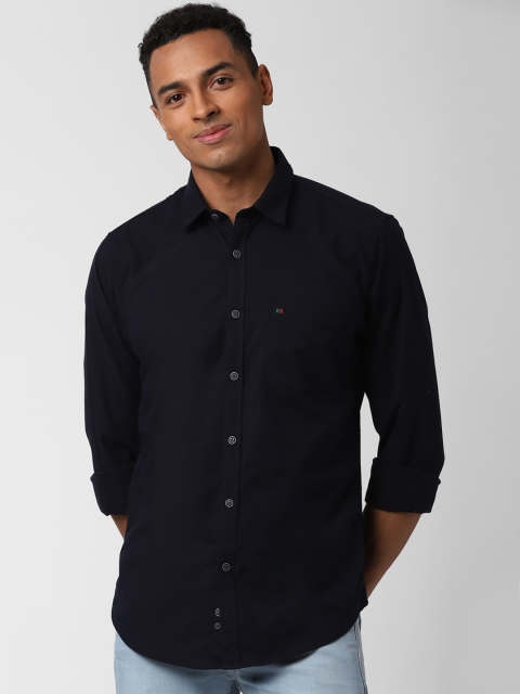 

Peter England Casuals Men Navy Blue Slim Fit Solid Casual Shirt