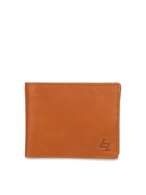 

Leather Zentrum Men Tan Brown Solid Genuine Leather Two Fold Wallet