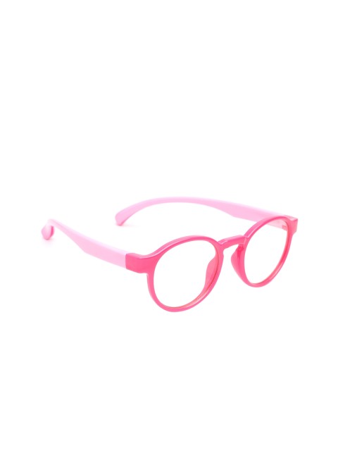 

Dukiekooky Unisex Kids Clear Lens & Pink Round Sunglasses 900226, Transparent