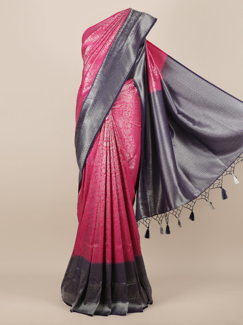 

Pothys Magenta Woven Design Jute Silk Saree