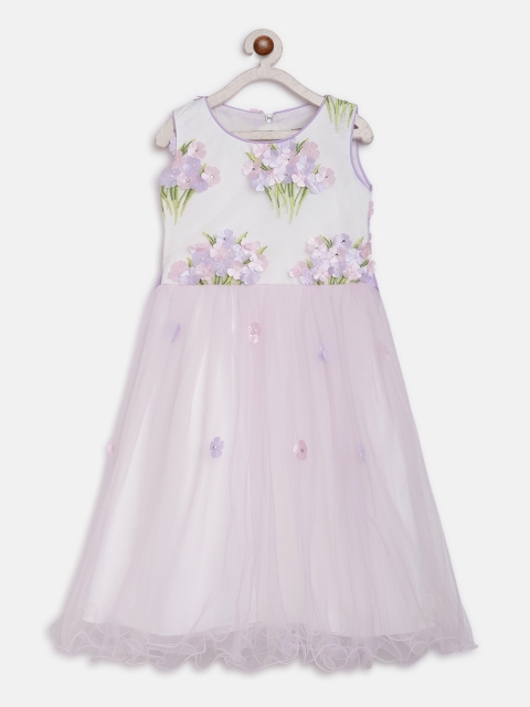 

Butterfly Blush Girls Lavender Embellished Fit and Flare Dress