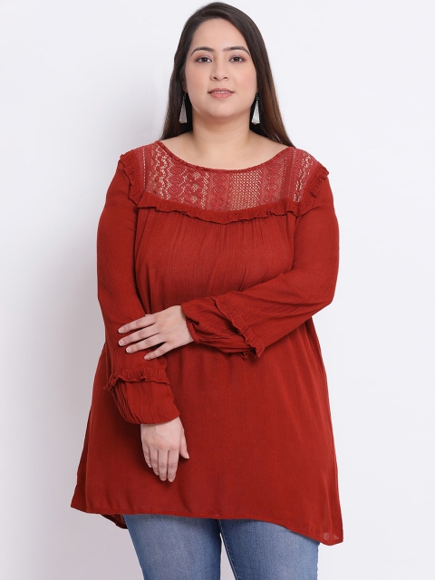 

Oxolloxo Women Maroon Solid Tunic