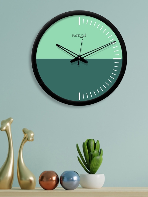 

RANDOM Green Round Colourblocked 30.4 cm Analogue Wall Clock