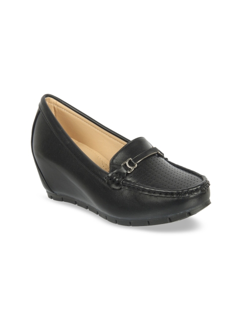 

Flat N Heels Women Perforations Loafers, Black