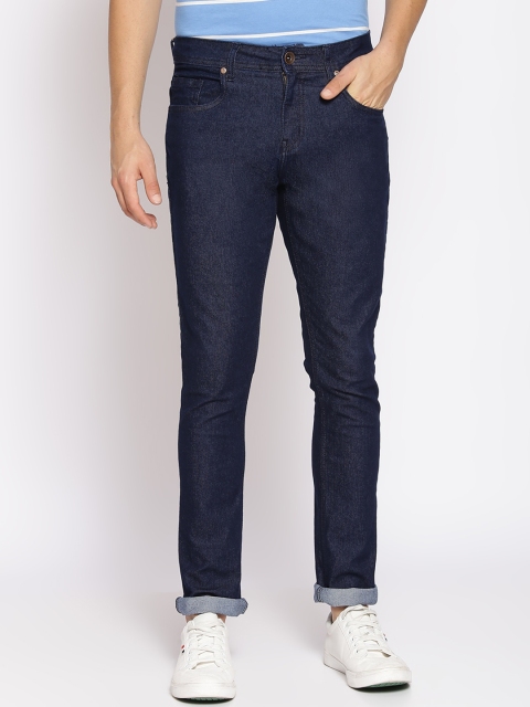 

High Star Men Plus Size Blue Slim Fit Mid-Rise Clean Look Jeans