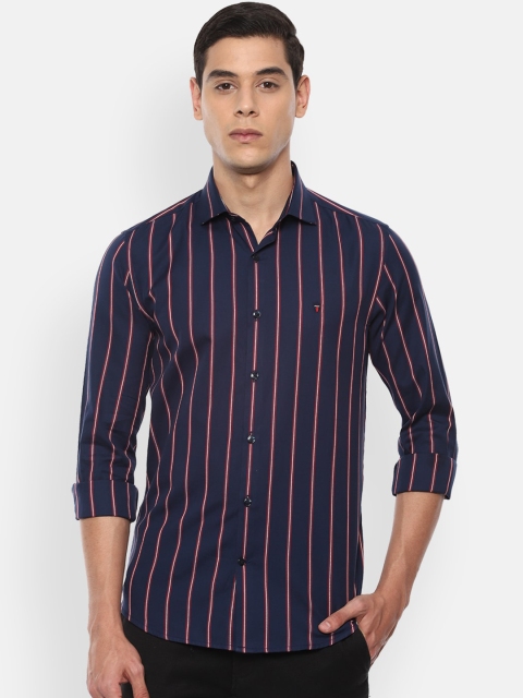 

Louis Philippe Sport Men Navy Blue Slim Fit Striped Casual Shirt