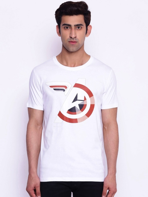 

Marvel Avengers Men White Printed Round Neck T-shirt