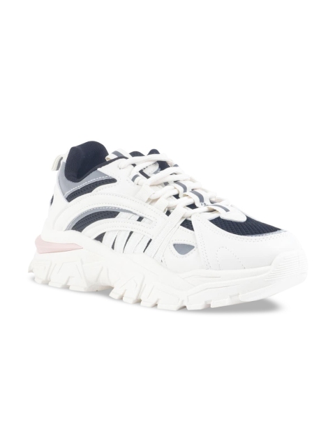

London Rag Women White & Black Colourblocked Sneakers