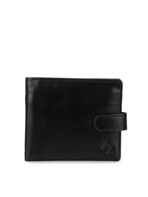 

Leather Zentrum Men Black Solid Two Fold Wallet