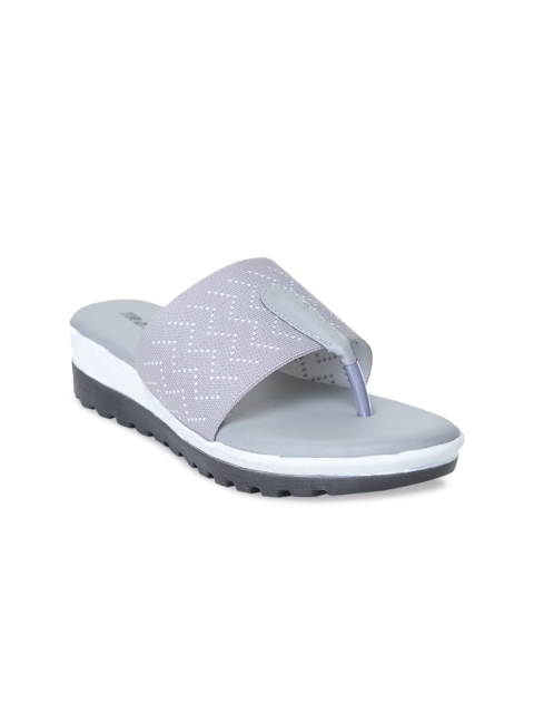 

TRASE Women Grey Woven Design Comfort Heels