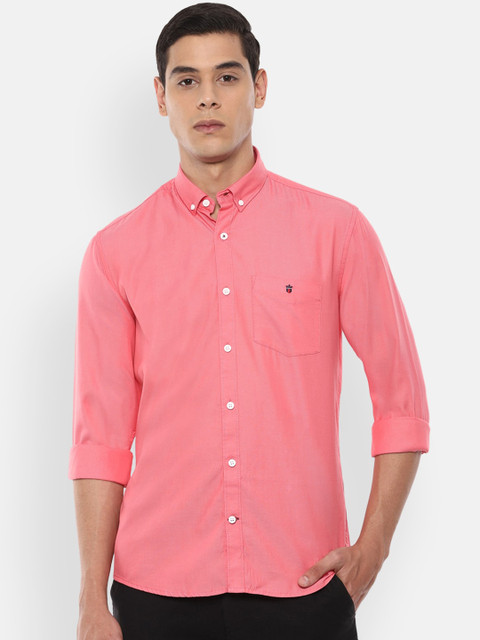 

Louis Philippe Sport Men Pink Slim Fit Solid Casual Cotton Shirt