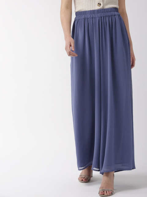

QUIERO Women Blue Solid Flared Palazzos