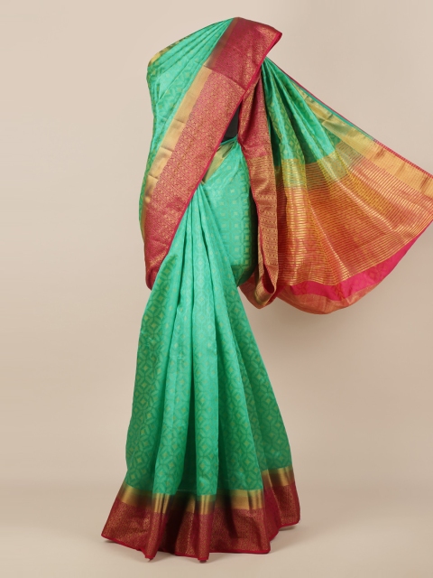 

Pothys Green Woven Design Jute Silk Saree
