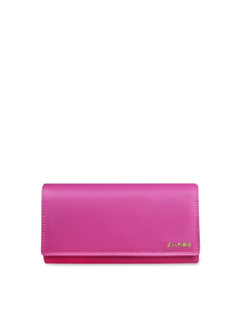 

CALFNERO Pink Solid Clutch