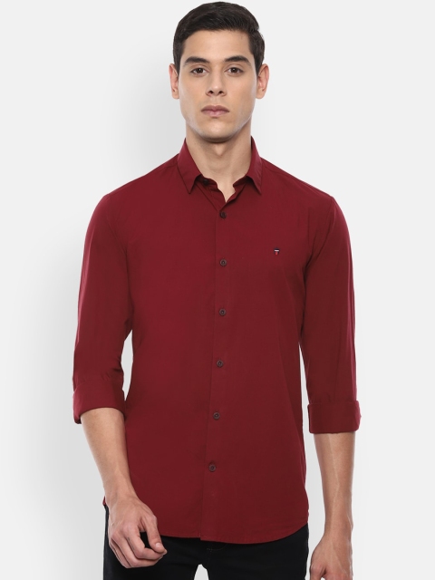 

Louis Philippe Sport Men Maroon Slim Fit Solid Pure Cotton Casual Shirt