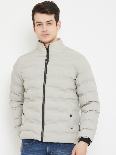 

Okane Men Beige Solid Padded Jacket