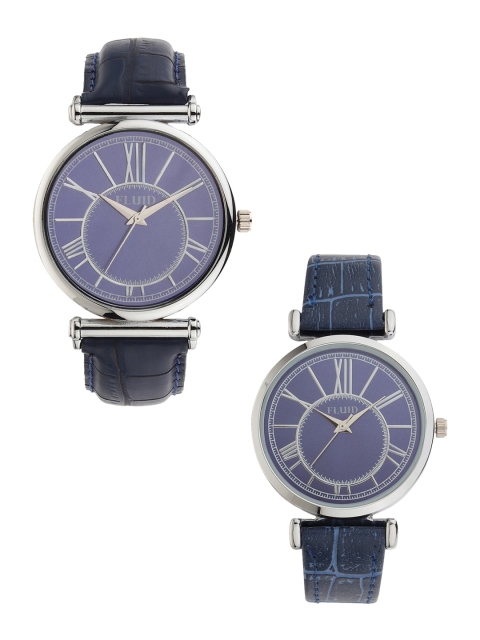 

FLUID Unisex Navy Blue Analog Couple Watch FL-783PR-BL01