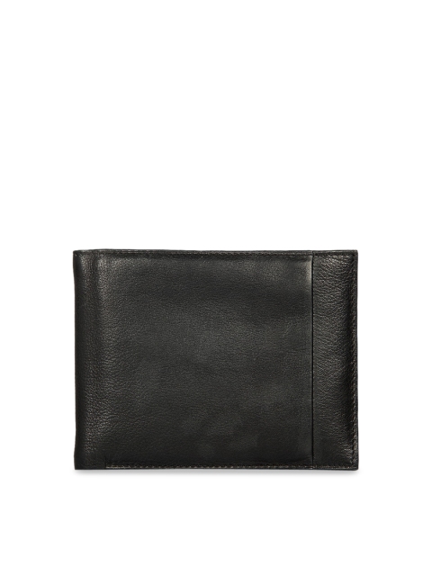 

Leather Zentrum Men Black Solid Leather Two Fold Wallet