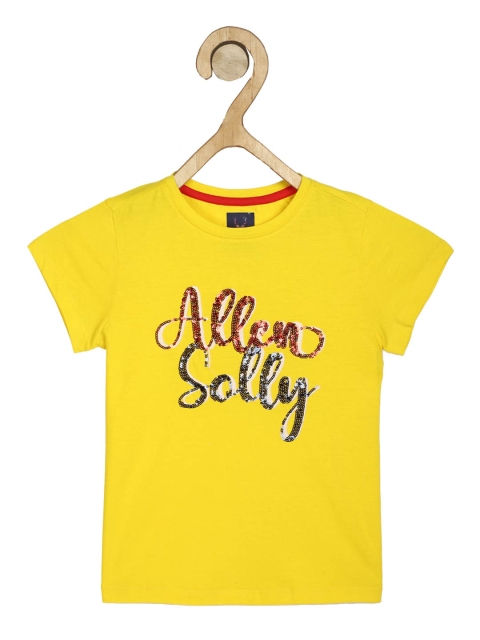 

Allen Solly Junior Girls Yellow Printed Round Neck T-shirt
