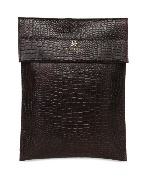 

EVER HYDE Brown Textured Leather iPad Sleeve