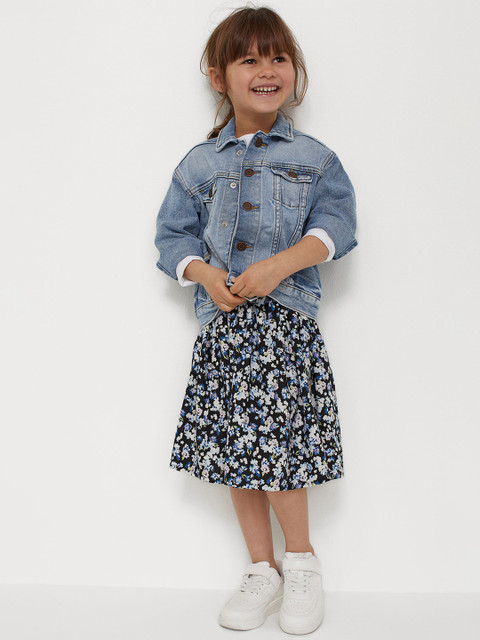 

H&M Girls Black Patterned Skirt