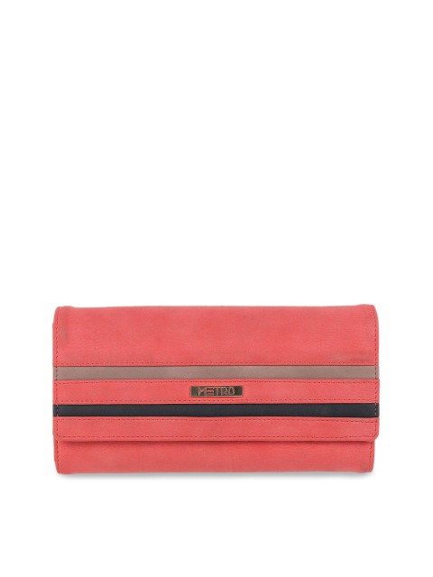 

Metro Red Textured Envelope Clutch
