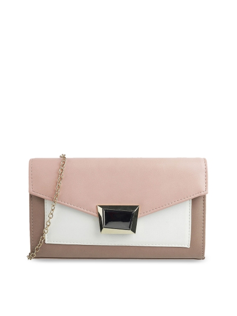 

Metro Pink & Brown Colourblocked Clutch