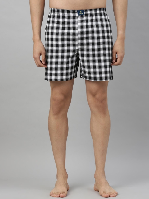 

Joven Men Black & White Checked Boxers-JB1C-JB120
