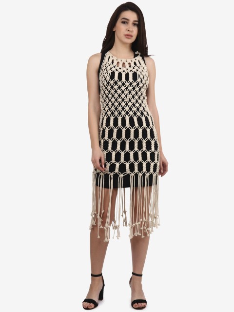 

Diwaah Women Off-White Embroidered Sheath Dress