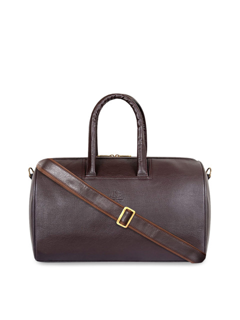 

THE CLOWNFISH Unisex Brown Solid Oreo Duffel Bag