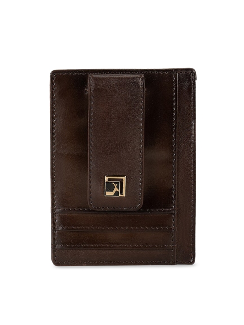 

Da Milano Men Brown Textured Money Clip