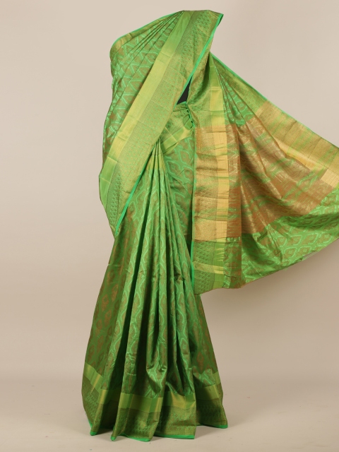 

Pothys Green Woven Design Jute Silk Saree